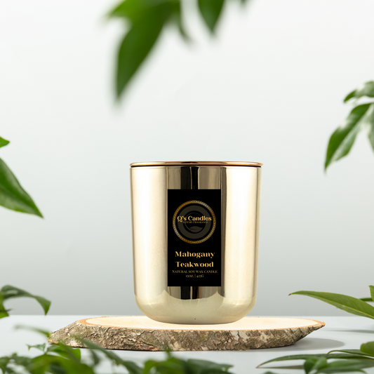 15 oz. Double Wick Mahogany Teakwood Candle